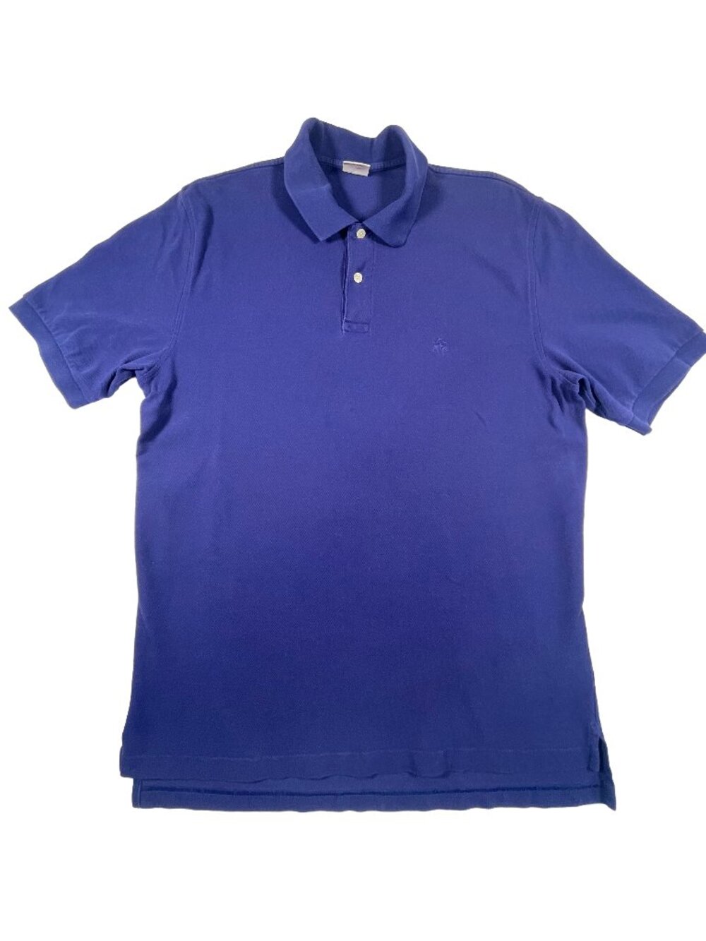 Brooks Brothers Performance Polo Shirt Men Large Navy Blue Cotton Classic